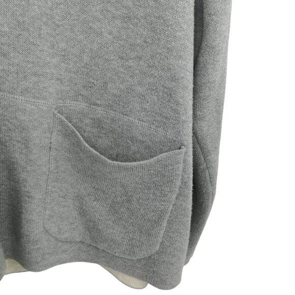 Poetry Gray Double Knit Cardigan Sweater Size 18 Knit Lagenlook Long Sleeve - Picture 2 of 11